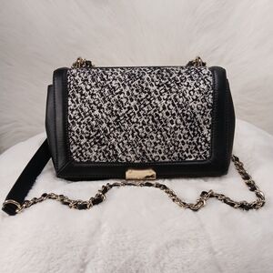 Talbots Elegant Black and White Tweed Bag- FREE SHIPPING!
